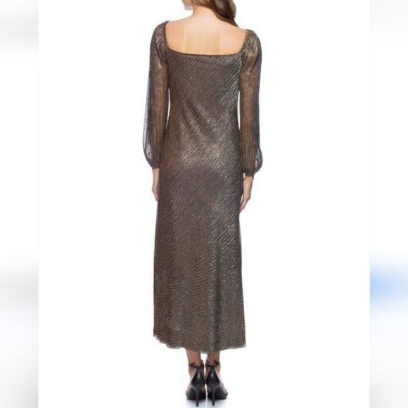 Marina Elegant Metallic Dress - Picture 2 of 9
